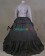 Civil War Retro Long Sleeves Lolita Plaid Patchwork Tiered Lace Ball Gown Dress