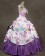 Country Southern Belle Lolita Flower Printed Armelloses Kleid Frill Lace Ball Gown Dress