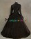 Victorian Gothic Lolita Retro Turtle Neck Long Sleeves Button Lace Ruffles Corduroy Floor Length Dress