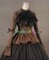 Gorgeous Herrlich Vintage Lolita Ruffles Floral Lace Frill Blouse Floor Length Ball Gown Dress