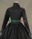 Civil War Lolita Reenactment Retro Button Frilled Brocaded Formal Ball Gown Dress