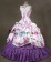 Country Southern Belle Lolita Flower Printed Armelloses Kleid Frill Lace Ball Gown Dress