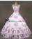 Country Southern Belle Lolita Flower Printed Armelloses Kleid Frill Lace Ball Gown Dress