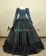 Civil War Lolita Retro U Neck Floral Printed Long Sleeves Ruffles Lace Frill Ball Gown Dress
