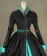 Civil War Lolita Reenactment Retro Button Frilled Brocaded Formal Ball Gown Dress