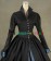 Civil War Lolita Reenactment Retro Button Frilled Brocaded Formal Ball Gown Dress