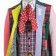 Doctor Who sixth 6th Doctor Colorful Lattice Jacket Coat Suit Cosplay Costume