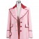Doctor Who 5th Doctor Romana Long Pink Cashmere Trench Coat Cosplay Costume