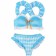 Alice In Wonderland Alice Swim Cosplay Costume Two-Piece Bikini Swimwear 