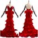 Final Fantasy VII Remake Aerith Aeris Gainsborough Red Party Dress Costume