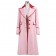 Doctor Who 5th Doctor Romana Long Pink Cashmere Trench Coat Cosplay Costume