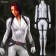 Black Widow Natasha Romanoff Cosplay Costume White Suit Jumpsuit